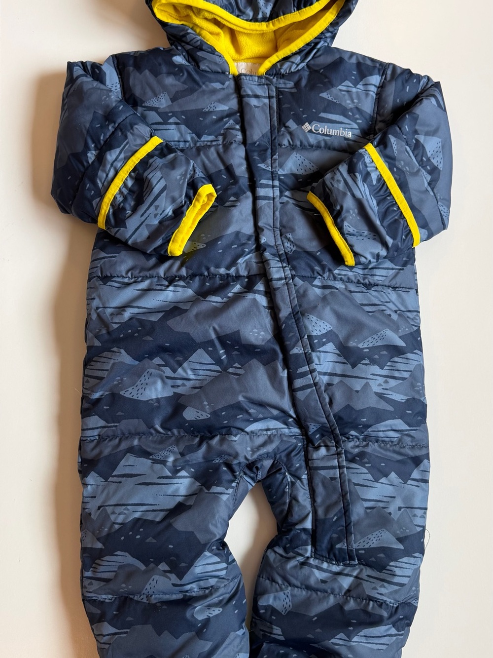 Columbia Navy & Yellow Infant Insulated Bunting